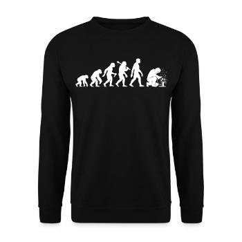 Schweißer Evolution Schweißen Handwerk - Unisex Pullover - Schwarz - Vorne - Alina (178cm) & Michal (187cm)