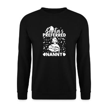 Childcare Provider Santa´s Preferred Nanny Daycare - Unisex Pullover - Schwarz - Vorne - Alina (178cm) & Michal (187cm)