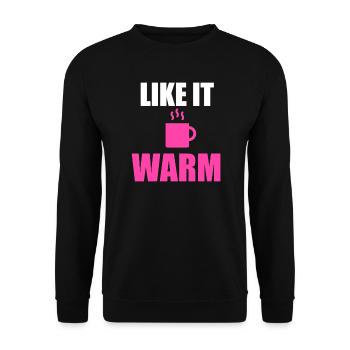 Mag es warmes Tassen-Design - Unisex Pullover - Schwarz - Vorne - Alina (178cm) & Michal (187cm)