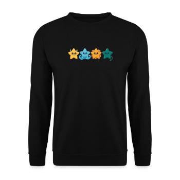 Süße Meeresstern-Charaktere - Unisex Pullover - Schwarz - Vorne - Alina (178cm) & Michal (187cm)