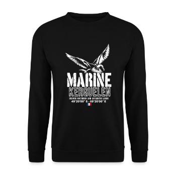 Kerguelen Marine Patch - Unisex Pullover - Schwarz - Vorne - Alina (178cm) & Michal (187cm)