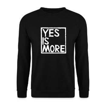 yes is more - Unisex Pullover - Schwarz - Vorne - Alina (178cm) & Michal (187cm)