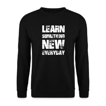 learn something new everyday - Unisex Pullover - Schwarz - Vorne - Alina (178cm) & Michal (187cm)