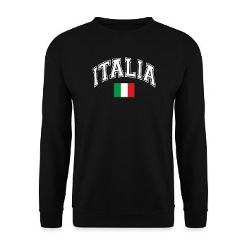 Italien Vintage Arc-Flagge - Unisex Pullover - Schwarz - Vorne - Alina (178cm) & Michal (187cm)
