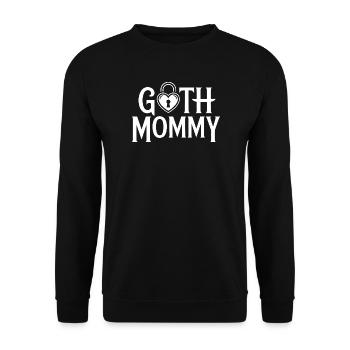 Goth-Mama-Herzschloss - Unisex Pullover - Schwarz - Vorne - Alina (178cm) & Michal (187cm)