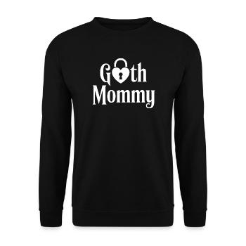 Goth-Mama-Herzschloss - Unisex Pullover - Schwarz - Vorne - Alina (178cm) & Michal (187cm)