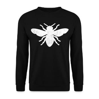 Bienen-Silhouette - Unisex Pullover - Schwarz - Vorne - Alina (178cm) & Michal (187cm)