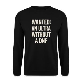 Ultra Running – Gesucht: Ein Ultra ohne DNF - Unisex Pullover - Schwarz - Vorne - Alina (178cm) & Michal (187cm)