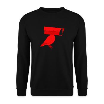 AGENT PIGEON  - Unisex Pullover - Schwarz - Vorne - Alina (178cm) & Michal (187cm)