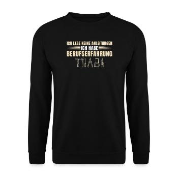 Handwerker Liest keine Anleitung Heimwerker - Unisex Pullover - Schwarz - Vorne - Alina (178cm) & Michal (187cm)