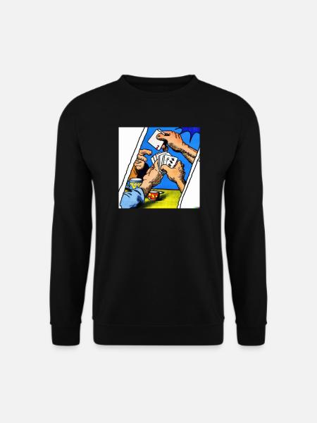 Kartenspiel Comic - Unisex Pullover - Schwarz