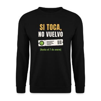 Wenn es Zeit ist, komme ich nicht zurück - Unisex Pullover - Schwarz - Vorne - Alina (178cm) & Michal (187cm)