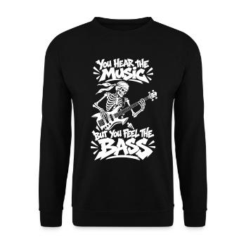 Feel The Bass - Unisex Pullover - Schwarz - Vorne - Alina (178cm) & Michal (187cm)