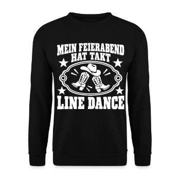 Feierabend Line Dance - Unisex Pullover - Schwarz - Vorne - Alina (178cm) & Michal (187cm)