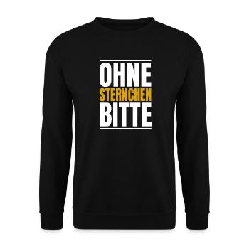 Ohne Sternchen bitte Gendern - Unisex Pullover - Schwarz - Vorne - Alina (178cm) & Michal (187cm)