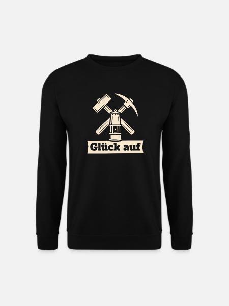 Glück auf Bergbau Erzgebirge - Unisex Pullover - Schwarz