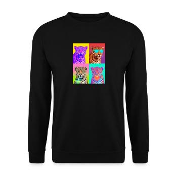 Jaguare Jaguar - Unisex Pullover - Schwarz - Vorne - Alina (178cm) & Michal (187cm)