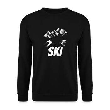 Skifahren - Unisex Pullover - Schwarz - Vorne - Alina (178cm) & Michal (187cm)