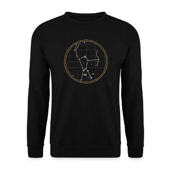 Sternkarte des großen Wintersternbilds - Unisex Pullover - Schwarz - Vorne - Alina (178cm) & Michal (187cm)