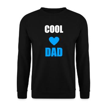 Coole Papa-Herz-Grafik - Unisex Pullover - Schwarz - Vorne - Alina (178cm) & Michal (187cm)