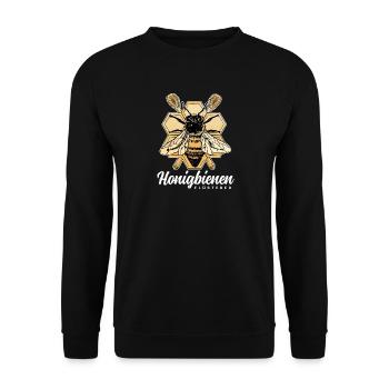 Honigbienen Flüsterer - Unisex Pullover - Schwarz - Vorne - Alina (178cm) & Michal (187cm)