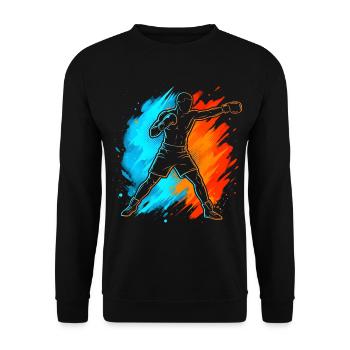Boxen Boxer Jungen Kinder Männer Box - Unisex Pullover - Schwarz - Vorne - Alina (178cm) & Michal (187cm)