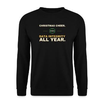 Integrität von Weihnachtsfreuden-Daten – Pharma-Geschenk - Unisex Pullover - Schwarz - Vorne - Alina (178cm) & Michal (187cm)