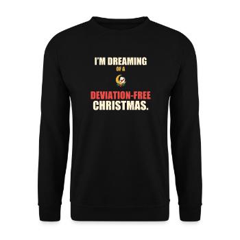 Abweichungsfreier Weihnachtstraum – Pharma-QA-Geschenk - Unisex Pullover - Schwarz - Vorne - Alina (178cm) & Michal (187cm)