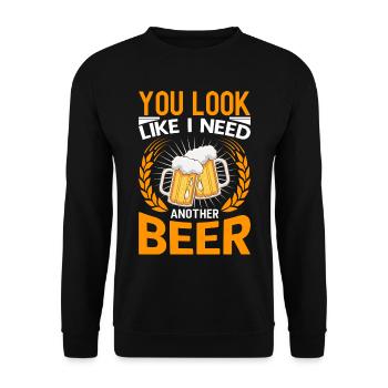 Noch Ein Bier Bitte - Unisex Pullover - Schwarz - Vorne - Alina (178cm) & Michal (187cm)