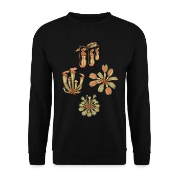 Fleischfresser Pflanzen - Unisex Pullover - Schwarz - Vorne - Alina (178cm) & Michal (187cm)