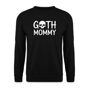 Goth-Mama-Schädel-Tee - Unisex Pullover - Schwarz - Vorne - Alina (178cm) & Michal (187cm)
