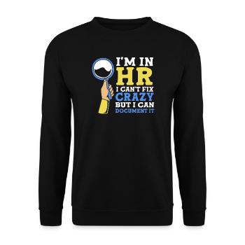 HR Manager - Unisex Pullover - Schwarz - Vorne - Alina (178cm) & Michal (187cm)