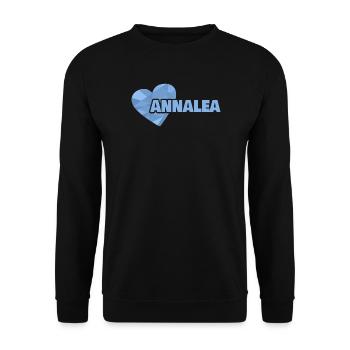Tochter Annalea - Unisex Pullover - Schwarz - Vorne - Alina (178cm) & Michal (187cm)