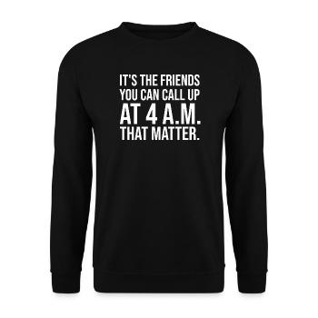 Zitat von Marlene Dietrich - Unisex Pullover - Schwarz - Vorne - Alina (178cm) & Michal (187cm)