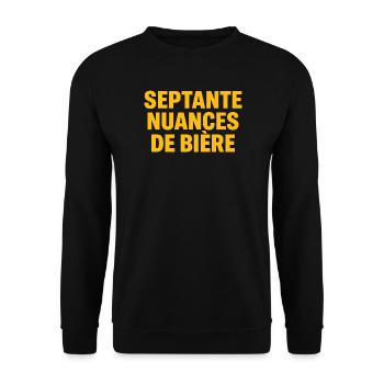 Siebzig Schattierungen Bier - Unisex Pullover - Schwarz - Vorne - Alina (178cm) & Michal (187cm)