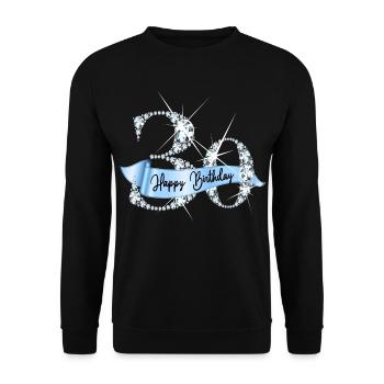 30. Geburtstag Glamour Design - Unisex Pullover - Schwarz - Vorne - Alina (178cm) & Michal (187cm)