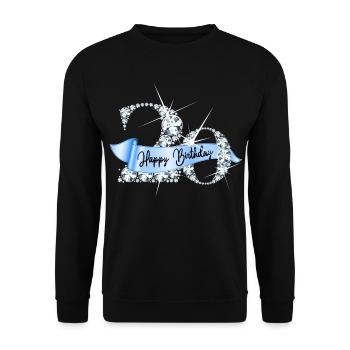 20. Geburtstag Diamanten Glamour Design - Unisex Pullover - Schwarz - Vorne - Alina (178cm) & Michal (187cm)