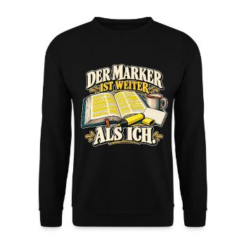 Marker voraus - Unisex Pullover - Schwarz - Vorne - Alina (178cm) & Michal (187cm)