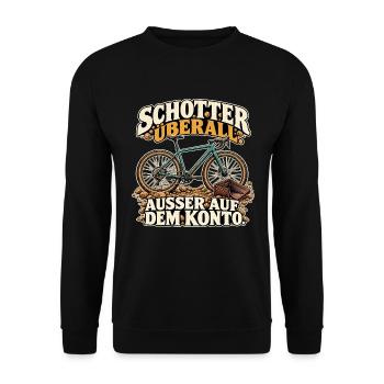 Schotter ohne Guthaben - Unisex Pullover - Schwarz - Vorne - Alina (178cm) & Michal (187cm)