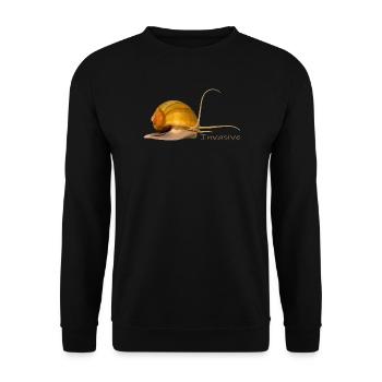 Apfelschnecke invasiv ? - Unisex Pullover - Schwarz - Vorne - Alina (178cm) & Michal (187cm)