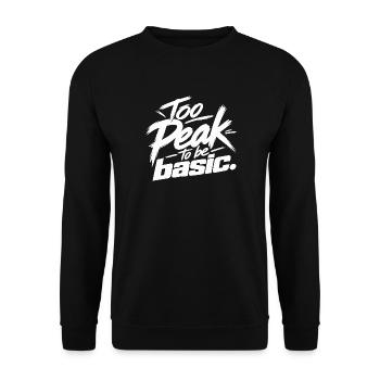 Graffiti Pinsel-Schrift Shirt Design - Unisex Pullover - Schwarz - Vorne - Alina (178cm) & Michal (187cm)