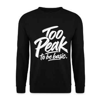 Too Late Graffiti Schrift - Unisex Pullover - Schwarz - Vorne - Alina (178cm) & Michal (187cm)