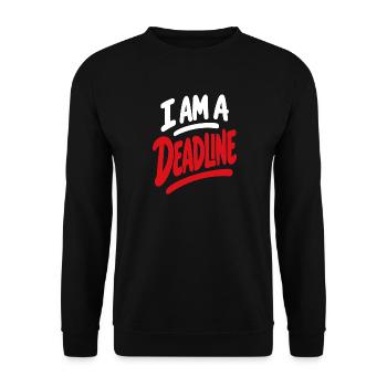 Deadline Attitude Typografie T-Shirt - Unisex Pullover - Schwarz - Vorne - Alina (178cm) & Michal (187cm)