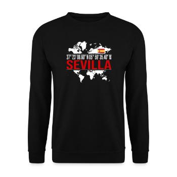Sevilla - Unisex Pullover - Schwarz - Vorne - Alina (178cm) & Michal (187cm)