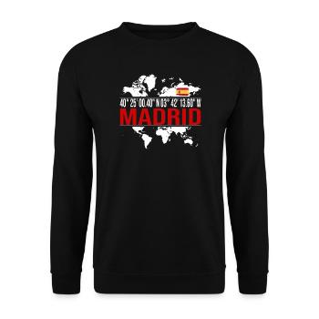 Madrid - Unisex Pullover - Schwarz - Vorne - Alina (178cm) & Michal (187cm)