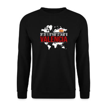 Valencia - Unisex Pullover - Schwarz - Vorne - Alina (178cm) & Michal (187cm)