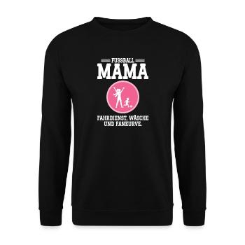 Fußball Mutter - Fahrdienst, Wäsche und Fankurve - Unisex Pullover - Schwarz - Vorne - Alina (178cm) & Michal (187cm)