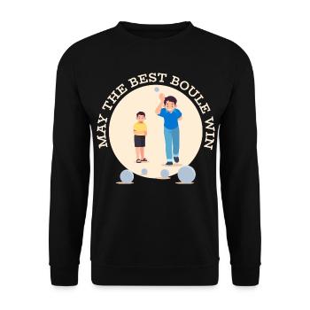 Möge die beste Boule gewinnen – Familie - Unisex Pullover - Schwarz - Vorne - Alina (178cm) & Michal (187cm)