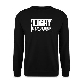 Light demolition Department Lichttechniker VA Tech - Unisex Pullover - Schwarz - Vorne - Alina (178cm) & Michal (187cm)