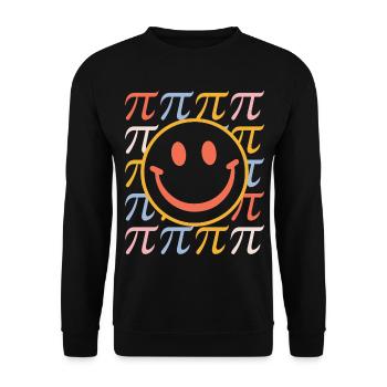 Den Pi-Tag, Von Mathematik Inspirierten Design - Unisex Pullover - Schwarz - Vorne - Alina (178cm) & Michal (187cm)